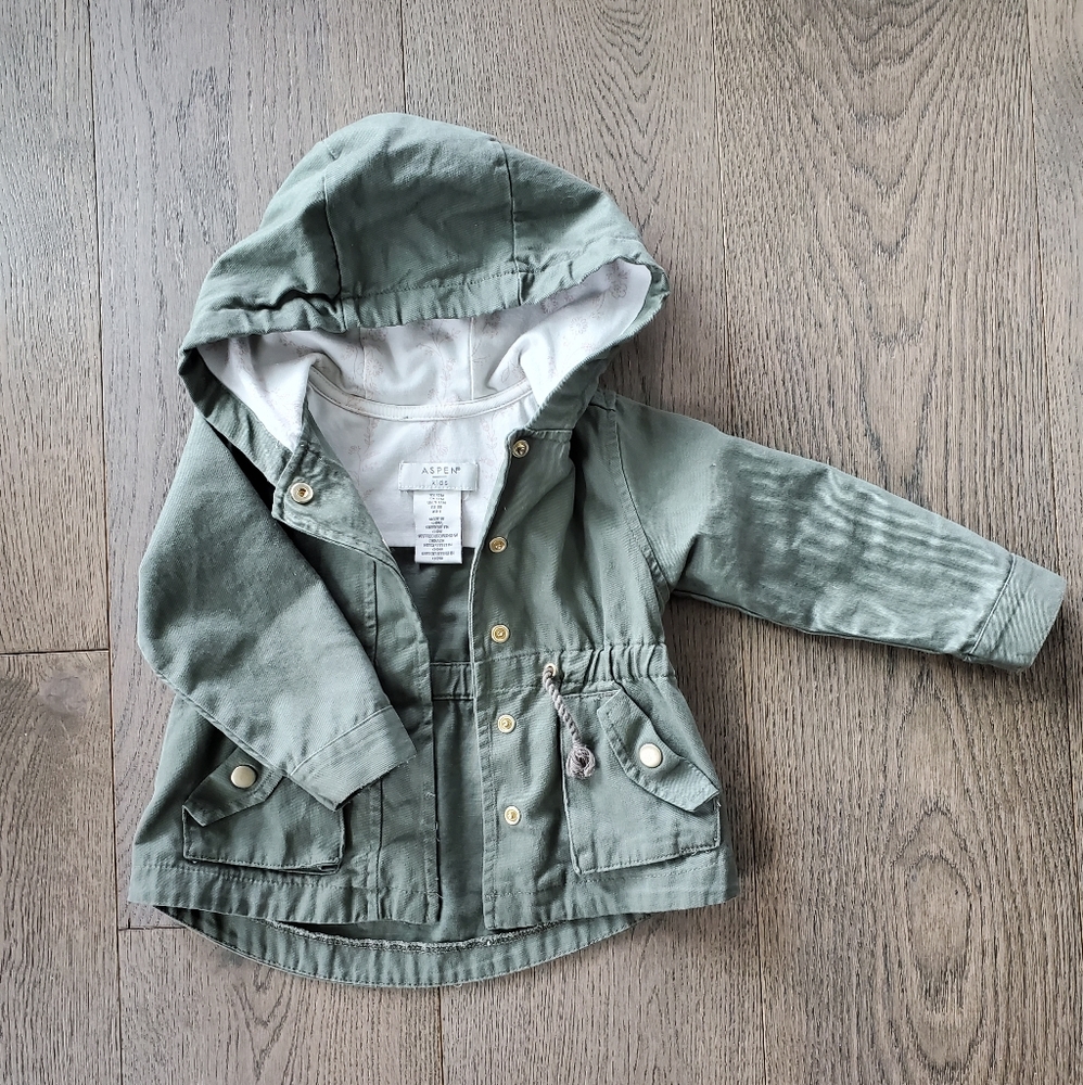 12M Girls Olive Green Parka